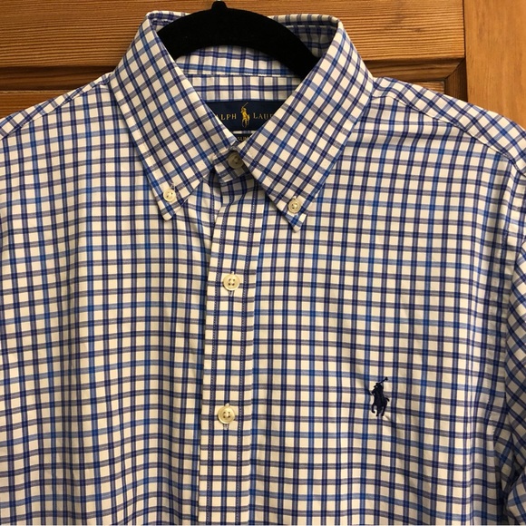 NWOT Men's Ralph Lauren slim Fit Performance Plaid Button Down Shirt SMALL - Picture 6 of 6